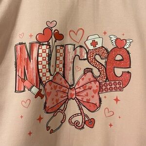 Gildan Pink Sweatshirt Nurse Graphic- New W/out Tags